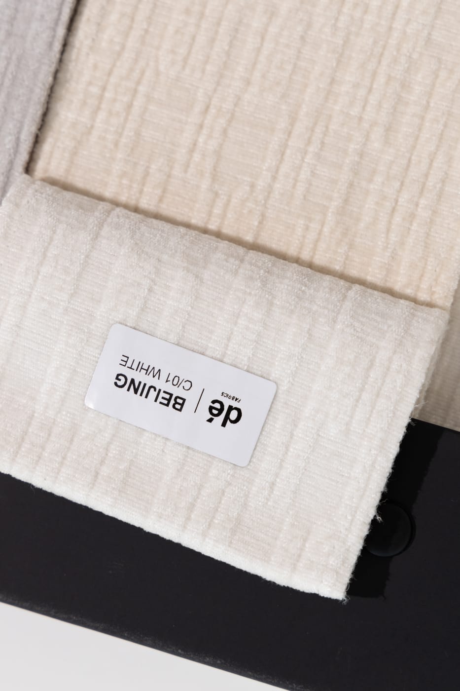 Beijing sample in white with its dé label