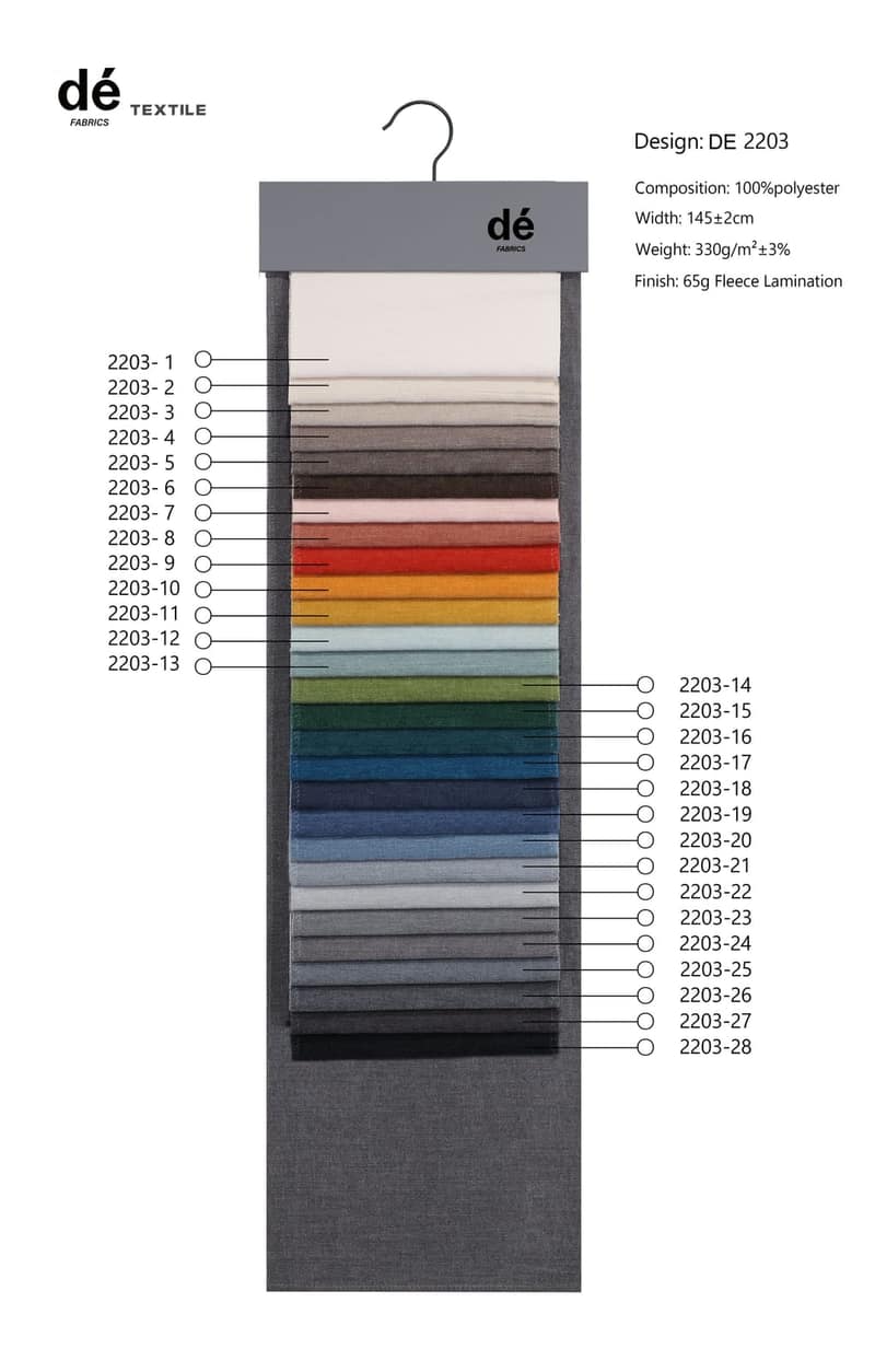 DE2203 colour card