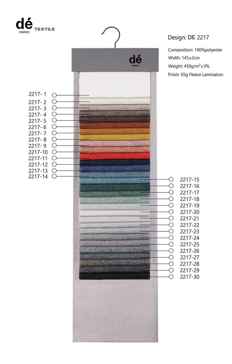 DE2217 colour card