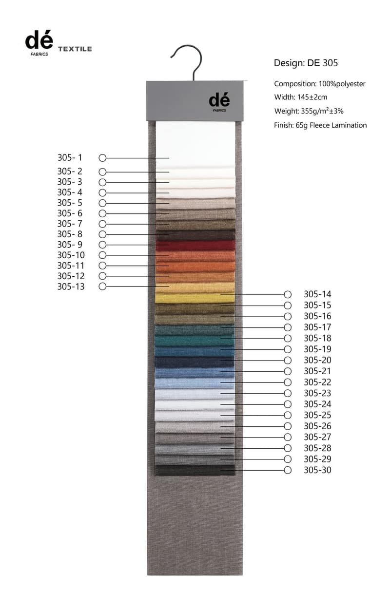 DE305 colour card