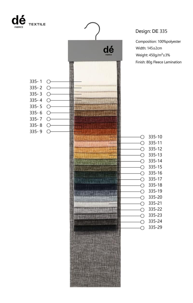 DE335 colour card
