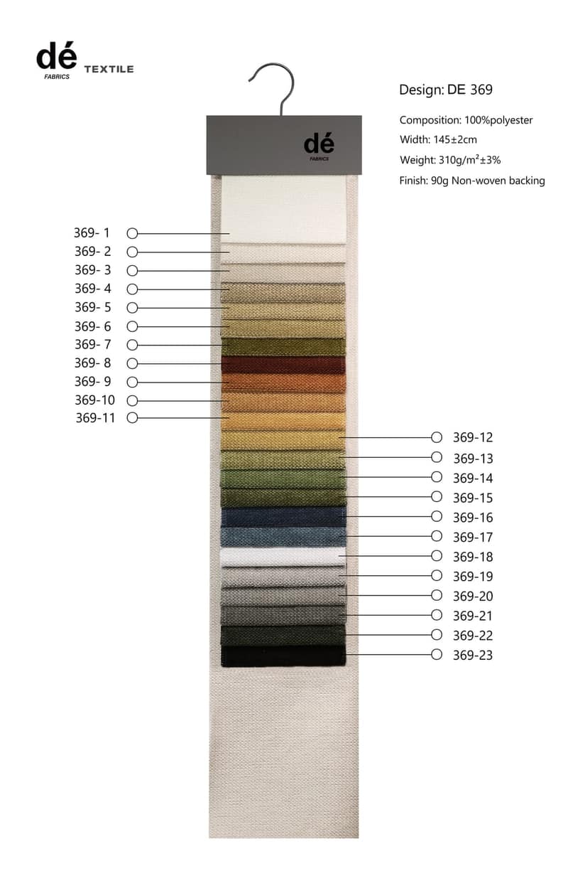 DE369 colour card