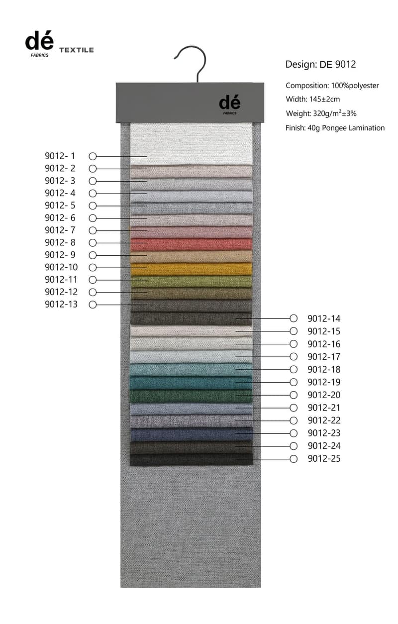 DE9012 colour card