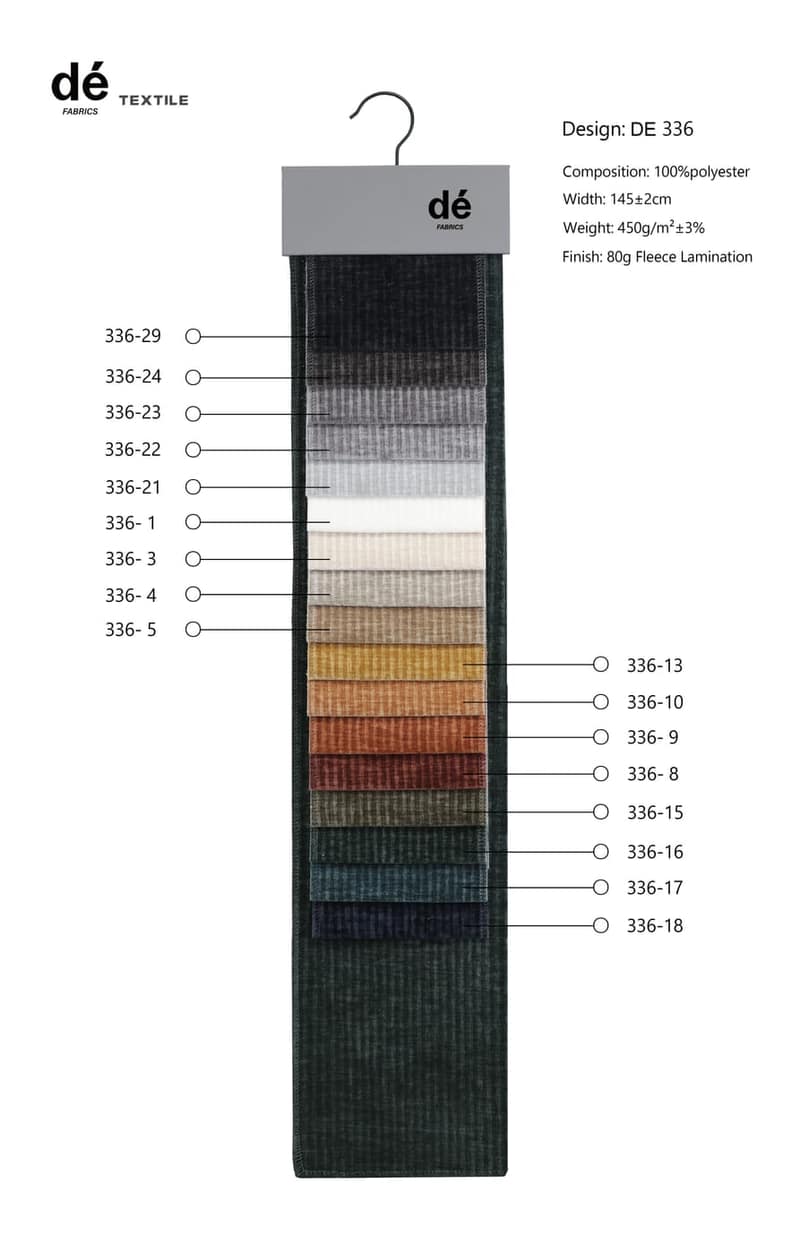 dé colour card for DE336