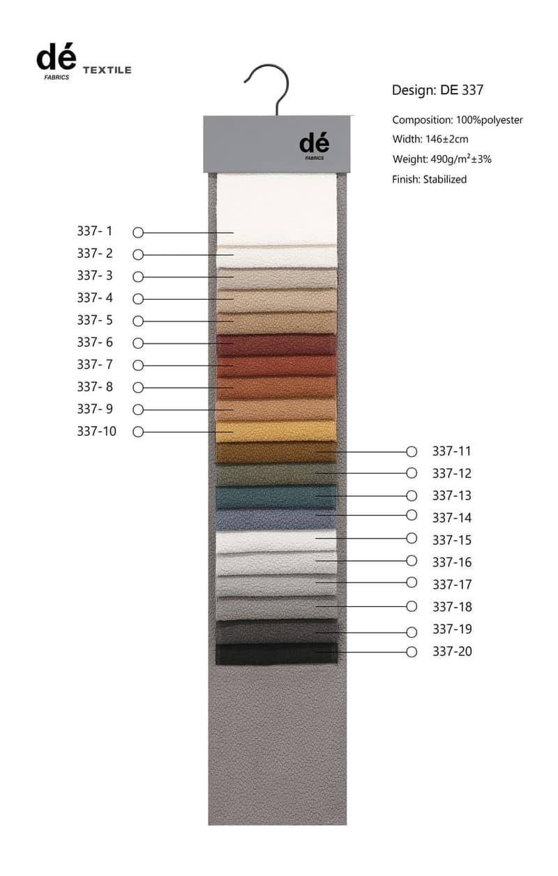 dé colour card for DE337