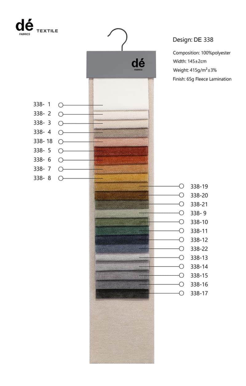 dé colour card for DE338