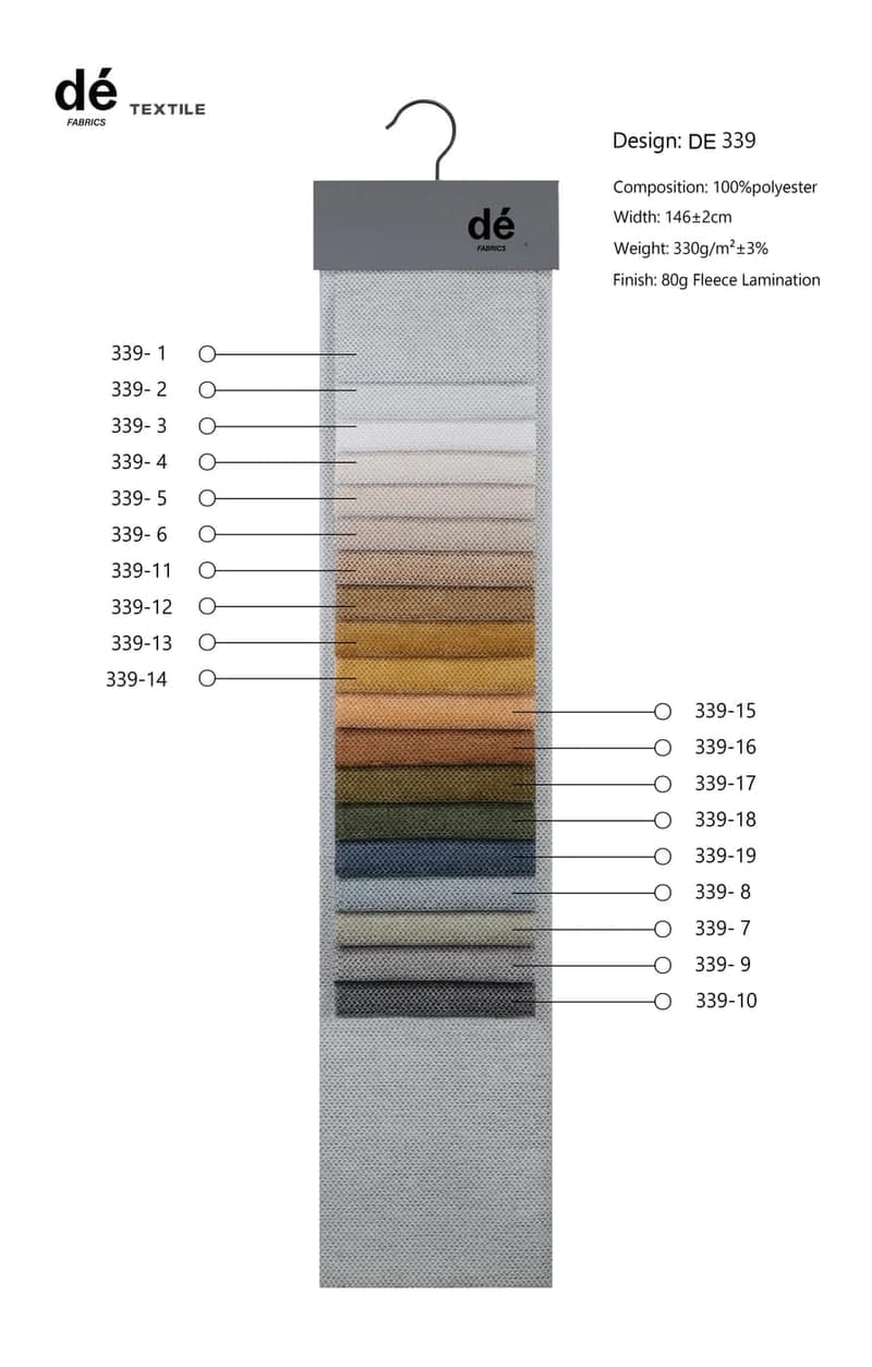 dé colour card for DE339