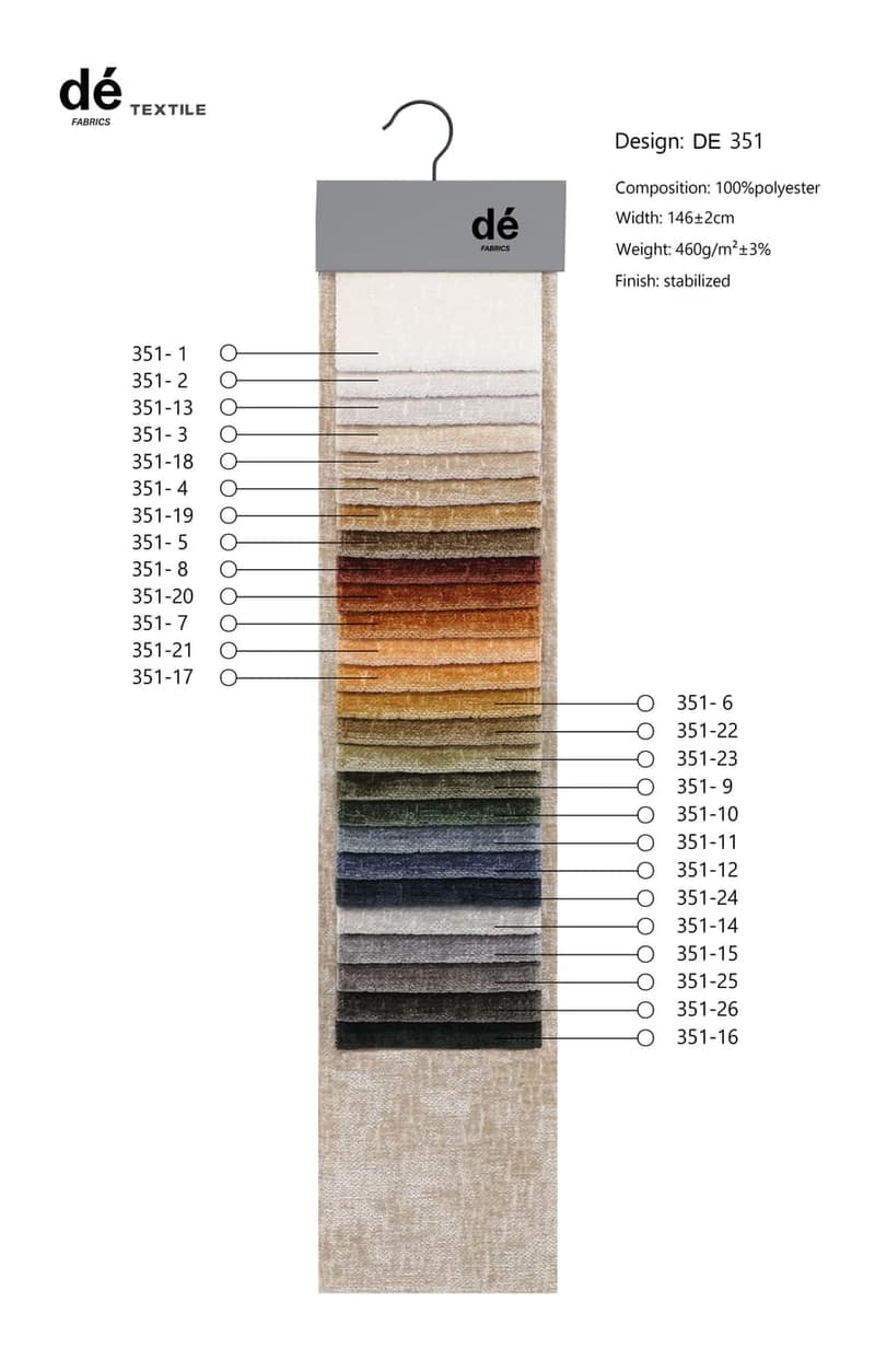 dé colour card for DE351