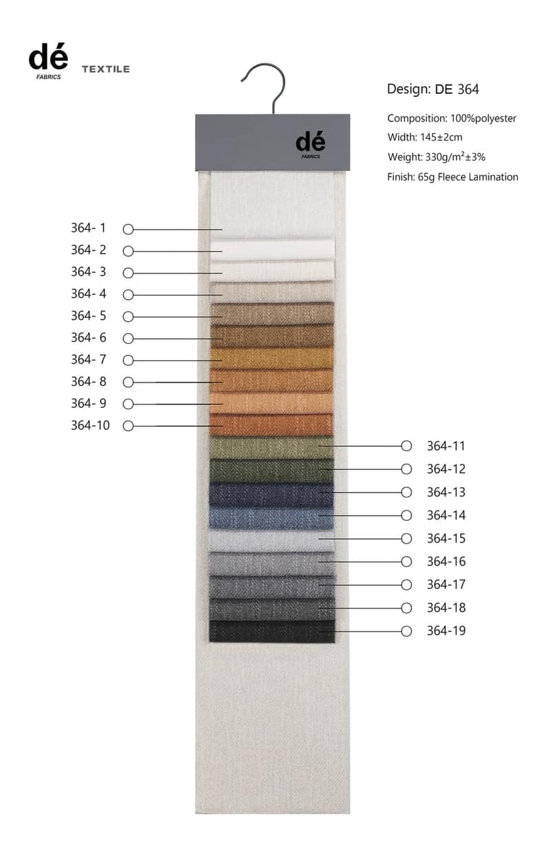 dé colour card for DE364