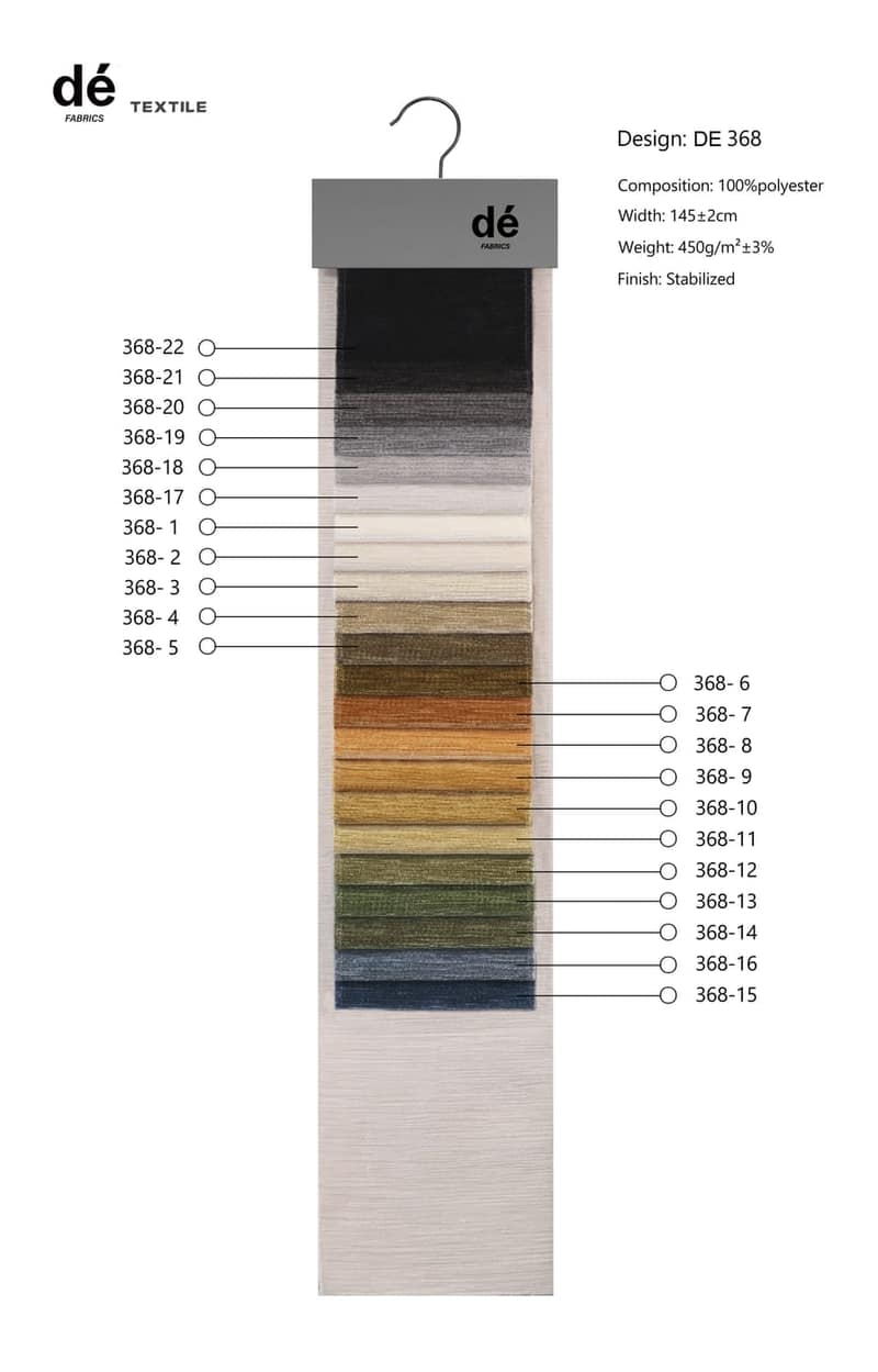 dé colour card for DE368