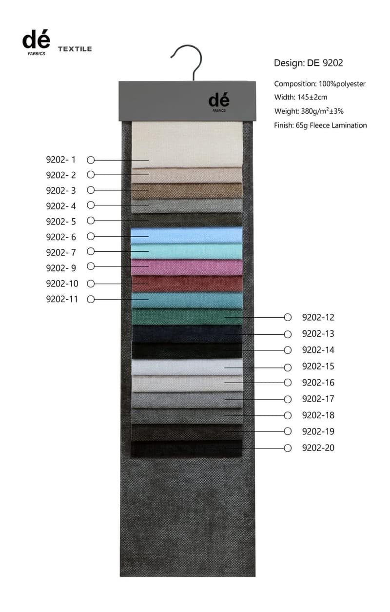 dé colour card for DE9202
